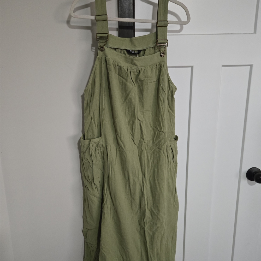 Green Overalls Dress